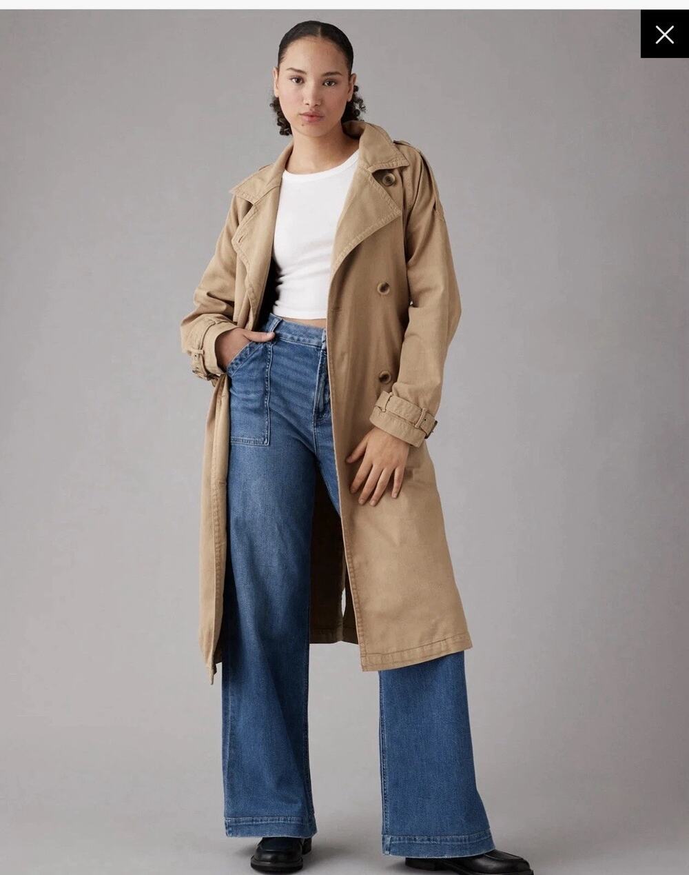 NWT American Eagle Dreamy Drape Trench Coat